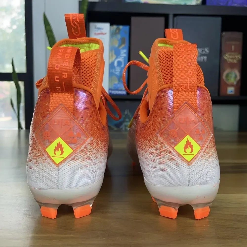 Under Armour Football Cleats Mens Sz 12 Spotlight Lux MC 2.0 Orange 3025082-800 - Picture 3 of 13